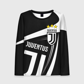 Женский лонгслив 3D с принтом JUVENTUS / ЮВЕНТУС / ПОЛОСЫ в городе Новоалтайск, 100% полиэстер | длинные рукава, круглый вырез горловины, полуприлегающий силуэт | fifa | football | football club. | juventus football club | sport | uefa | английская премьер лига | лига финал | матч | спорт | уефа | финал | фифа | футбол | футбольный клуб | ювентус