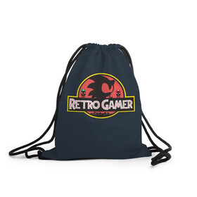 Рюкзак-мешок 3D с принтом Retro Gamer в городе Новоалтайск, 100% полиэстер | плотность ткани — 200 г/м2, размер — 35 х 45 см; лямки — толстые шнурки, застежка на шнуровке, без карманов и подкладки | Тематика изображения на принте: mario | sonic | доктор эггман | ёж | ёж шедоу | ехидна наклз | майлз прауэр | марио | соник | тейлз | эми роуз