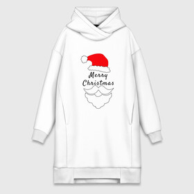Платье-худи хлопок с принтом Santa Merry Christmas в городе Новоалтайск,  |  | cновымгодом | merry christmas | новый год | праздник | рождество | санта