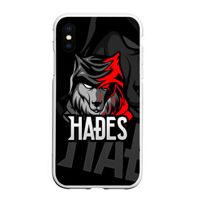 Чехол для iPhone XS Max матовый с принтом Hades в городе Новоалтайск, Силикон | Область печати: задняя сторона чехла, без боковых панелей | hades | roguelike | бесконечные круги ада | волк | компьютерная игра | красный | эмблема