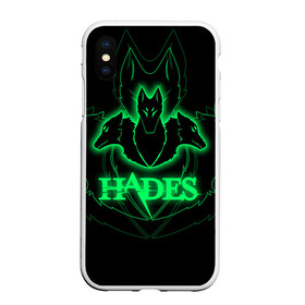 Чехол для iPhone XS Max матовый с принтом Hades в городе Новоалтайск, Силикон | Область печати: задняя сторона чехла, без боковых панелей | hades | roguelike | бесконечные круги ада | волки | зелёные | компьютерная игра | светящиеся | эмблема