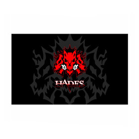 Бумага для упаковки 3D с принтом Hades в городе Новоалтайск, пластик и полированная сталь | круглая форма, металлическое крепление в виде кольца | Тематика изображения на принте: hades | roguelike | бесконечные круги ада | волк | компьютерная игра | красный | цепь | эмблема