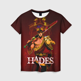 Женская футболка 3D с принтом Zagreus Hades в городе Новоалтайск, 100% полиэфир ( синтетическое хлопкоподобное полотно) | прямой крой, круглый вырез горловины, длина до линии бедер | hades | roguelike | zagreus | бесконечные круги ада | загрей | компьютерная игра | мифология | сын аида
