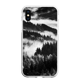 Чехол для iPhone XS Max матовый с принтом ТУМАННЫЙ ЛЕС  МРАЧНЫЙ ЛЕС в городе Новоалтайск, Силикон | Область печати: задняя сторона чехла, без боковых панелей | tegunvteg | деревья | ели | лес | мрачный | природа | туман | туманный