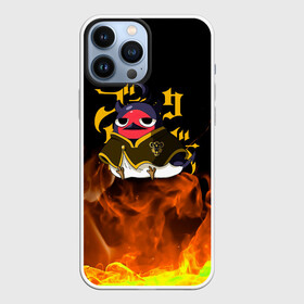 Чехол для iPhone 13 Pro Max с принтом Секре Сваллотейл в огне Неро в городе Новоалтайск,  |  | Тематика изображения на принте: asta | black bulls | black clover | quartet knights | yuno | акума | аниме | аста | блэк кловер | буракку куро:ба | демон | королевство клевера | король магов | лихт | магна | манга | пятилистник | черный бык | чёрный клев