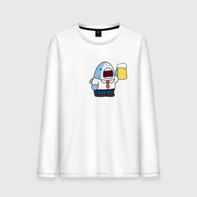 Мужской лонгслив хлопок с принтом SHARK & BEER (парная) в городе Новоалтайск, 100% хлопок |  | beer | best friends | friends | instagram | mem | shark | vk | vk мем | акула | акулы | вк | вк мем | друзья | инстаграм | лучшие друзья | мем | прикол | тюлень