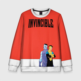Детский свитшот 3D с принтом Invincible в городе Новоалтайск, 100% полиэстер | свободная посадка, прямой крой, мягкая тканевая резинка на рукавах и понизу свитшота | allen | invincible | omni man | omniman | superhero | алиен | аллен | инвинсибл | неуязвимый | омнимэн | супергерои