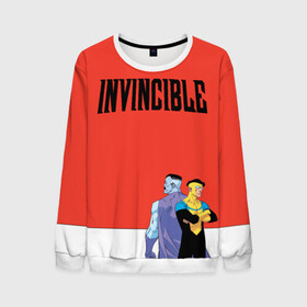 Мужской свитшот 3D с принтом Invincible в городе Новоалтайск, 100% полиэстер с мягким внутренним слоем | круглый вырез горловины, мягкая резинка на манжетах и поясе, свободная посадка по фигуре | allen | invincible | omni man | omniman | superhero | алиен | аллен | инвинсибл | неуязвимый | омнимэн | супергерои