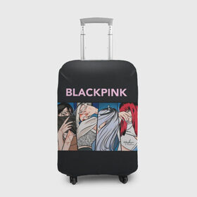Чехол для чемодана 3D с принтом Hide eyes Blackpink в городе Новоалтайск, 86% полиэфир, 14% спандекс | двустороннее нанесение принта, прорези для ручек и колес | black pink | blackpink | pop | блэк пинк | ким дженни | ким джи су | корейцы | лалиса манобан | музыка | поп | попса | розэ