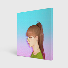 Холст квадратный с принтом Lalalalisa в городе Новоалтайск, 100% ПВХ |  | black pink | blackpink | pop | блэк пинк | ким дженни | ким джи су | корейцы | лалиса манобан | музыка | поп | попса | розэ