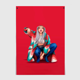 Постер с принтом Kill the love Lisa в городе Новоалтайск, 100% бумага
 | бумага, плотность 150 мг. Матовая, но за счет высокого коэффициента гладкости имеет небольшой блеск и дает на свету блики, но в отличии от глянцевой бумаги не покрыта лаком | black pink | blackpink | pop | блэк пинк | ким дженни | ким джи су | корейцы | лалиса манобан | музыка | поп | попса | розэ