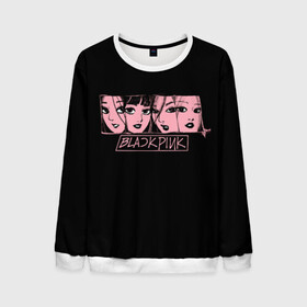 Мужской свитшот 3D с принтом Black Pink Art в городе Новоалтайск, 100% полиэстер с мягким внутренним слоем | круглый вырез горловины, мягкая резинка на манжетах и поясе, свободная посадка по фигуре | black pink | blackpink | pop | блэк пинк | ким дженни | ким джи су | корейцы | лалиса манобан | музыка | поп | попса | розэ