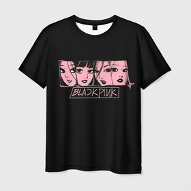 Мужская футболка 3D с принтом Black Pink Art в городе Новоалтайск, 100% полиэфир | прямой крой, круглый вырез горловины, длина до линии бедер | black pink | blackpink | pop | блэк пинк | ким дженни | ким джи су | корейцы | лалиса манобан | музыка | поп | попса | розэ