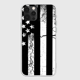 Чехол для iPhone 12 Pro Max с принтом ЗВЕЗДНО-ПОЛОСАТЫЙ в городе Новоалтайск, Силикон |  | Тематика изображения на принте: america | black | dark | flag | graffiti | star | usa | white | америка | белый | граффити | звезды | полосы | ретро | стена | сша | флаг | черный