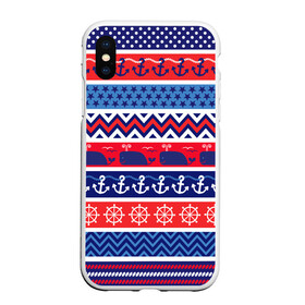 Чехол для iPhone XS Max матовый с принтом Морские мотивы в городе Новоалтайск, Силикон | Область печати: задняя сторона чехла, без боковых панелей | кит | киты | море | морские | морское | руль | штурвал | штурвалы | якорь