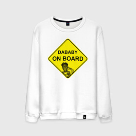 Мужской свитшот хлопок с принтом DaBaby on Board в городе Новоалтайск, 100% хлопок |  | dababy | hiphop | music | rap | rapper | rockstar | usa | vinyl | граффити | диджей | мем | микрофон | музыка | рэп | рэпер | сша | хипхоп
