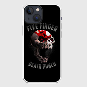 Чехол для iPhone 13 mini с принтом Five Finger Death Punch | 5FDP в городе Новоалтайск,  |  | 5fdp | america | death | ffdp | finger | five | hard | metal | music | punch | rock | skull | states | united | usa | америка | метал | музыка | рок | сша | хард | череп