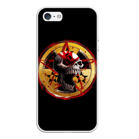Чехол для iPhone 5/5S матовый с принтом Five Finger Death Punch | FFDP в городе Новоалтайск, Силикон | Область печати: задняя сторона чехла, без боковых панелей | 5fdp | america | death | ffdp | finger | five | hard | metal | music | punch | rock | skull | states | united | usa | америка | метал | музыка | рок | сша | хард | череп