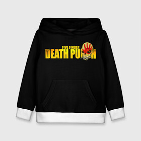 Детская толстовка 3D с принтом FFDP | Five Finger Death Punch в городе Новоалтайск, 100% полиэстер | двухслойный капюшон со шнурком для регулировки, мягкие манжеты на рукавах и по низу толстовки, спереди карман-кенгуру с мягким внутренним слоем | 5fdp | america | death | ffdp | finger | five | hard | metal | music | punch | rock | skull | states | united | usa | америка | метал | музыка | рок | сша | хард | череп