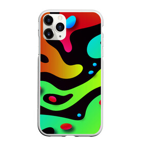 Чехол для iPhone 11 Pro матовый с принтом Неон в городе Новоалтайск, Силикон |  | абстракция | краски | неон | палитра | пятна | текстура | цвета