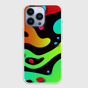 Чехол для iPhone 13 Pro с принтом Неон в городе Новоалтайск,  |  | абстракция | краски | неон | палитра | пятна | текстура | цвета