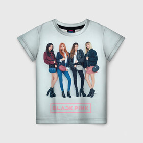 Детская футболка 3D с принтом Blackpink Squad в городе Новоалтайск, 100% гипоаллергенный полиэфир | прямой крой, круглый вырез горловины, длина до линии бедер, чуть спущенное плечо, ткань немного тянется | black pink | blackpink | pop | блэк пинк | ким дженни | ким джи су | корейцы | лалиса манобан | музыка | поп | попса | розэ