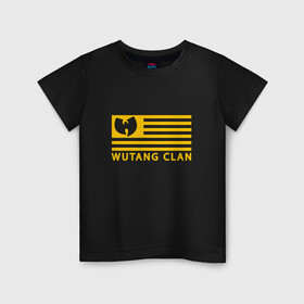 Детская футболка хлопок с принтом Wu-Tang Flag в городе Новоалтайск, 100% хлопок | круглый вырез горловины, полуприлегающий силуэт, длина до линии бедер | black | gza | hip hop | method man | music | new york | odb | old school | rap | rza | usa | wu tang | wu tang clan | аудио | винил | ву тэнг | граффити | диджей | кассета | микрофон | музыка | нью йорк | пластинка | рэп | рэпер | сша