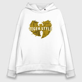 Женское худи Oversize хлопок с принтом Tiger Style в городе Новоалтайск, френч-терри — 70% хлопок, 30% полиэстер. Мягкий теплый начес внутри —100% хлопок | боковые карманы, эластичные манжеты и нижняя кромка, капюшон на магнитной кнопке | black | gza | hip hop | method man | music | new york | odb | old school | rap | rza | wu tang | wu tang clan | аудио | винил | ву тэнг | граффити | диджей | кассета | микрофон | музыка | нью йорк | пластинка | рэп | рэпер | хип хоп
