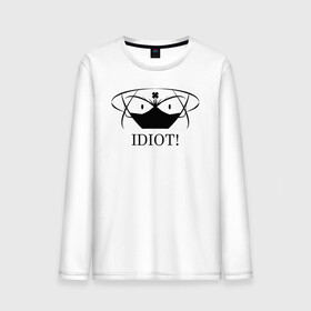 Мужской лонгслив хлопок с принтом Чёрный клевер IDIOT! в городе Новоалтайск, 100% хлопок |  | asta | black bulls | black clover | quartet knights | yuno | акума | аниме | аста | блэк кловер | буракку куро:ба | демон | королевство клевера | король магов | лихт | магна | манга | пятилистник | черный бык | чёрный клев