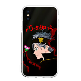 Чехол для iPhone XS Max матовый с принтом Чёрный клевер Аста и цветок в городе Новоалтайск, Силикон | Область печати: задняя сторона чехла, без боковых панелей | Тематика изображения на принте: asta | black bulls | black clover | quartet knights | yuno | акума | аниме | аста | блэк кловер | буракку куро:ба | демон | королевство клевера | король магов | лихт | магна | манга | пятилистник | черный бык | чёрный клев