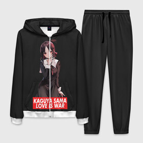 Мужской костюм 3D с принтом Kaguya-sama: Love Is War в городе Новоалтайск, 100% полиэстер | Манжеты и пояс оформлены тканевой резинкой, двухслойный капюшон со шнурком для регулировки, карманы спереди | ahegao | anime | chika | fujiwara | girl | girls | is | kaguya | love | sama | senpai | waifu | war | аниме | ахегао | в | вайфу | войне | госпожа | девушка | кагуя | как | любви | манга | на | семпай | сенпай | тян | тяночка | чика