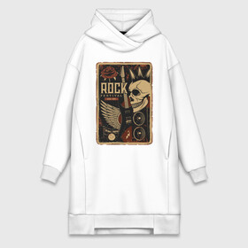 Платье-худи хлопок с принтом Rock festival в городе Новоалтайск,  |  | festival | rock | skull | гитара | крылья | панк | роза | розы | рок | череп