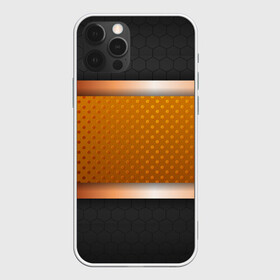 Чехол для iPhone 12 Pro Max с принтом 3d gold  black в городе Новоалтайск, Силикон |  | 3d | 3д | sport | абстракция | линии | паттерн | соты | спортивный стиль | текстуры