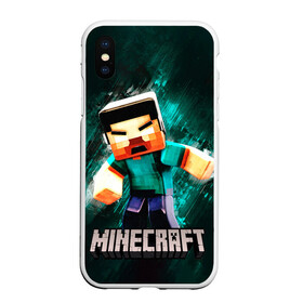 Чехол для iPhone XS Max матовый с принтом MINECRAFT в городе Новоалтайск, Силикон | Область печати: задняя сторона чехла, без боковых панелей | Тематика изображения на принте: creeper | game | green | herobrine | kids | minecraft | детские | игры | компьютерные | крипер | майнкрафт | мобильные | персонаж | хиробрин