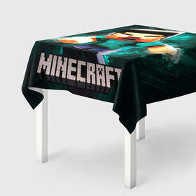 Скатерть 3D с принтом MINECRAFT в городе Новоалтайск, 100% полиэстер (ткань не мнется и не растягивается) | Размер: 150*150 см | creeper | game | green | herobrine | kids | minecraft | детские | игры | компьютерные | крипер | майнкрафт | мобильные | персонаж | хиробрин