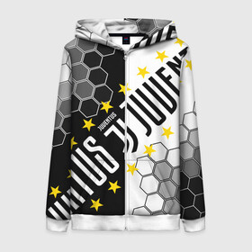 Женская толстовка 3D на молнии с принтом JUVENTUS / ЮВЕНТУС / ЗВЕЗДЫ в городе Новоалтайск, 100% полиэстер | длина до линии бедра, манжеты и пояс оформлены мягкой тканевой резинкой, двухслойный капюшон со шнурком для регулировки, спереди молния, по бокам два кармана | fifa | football | football club. | juventus football club | sport | uefa | английская премьер лига | лига финал | матч | спорт | уефа | финал | фифа | футбол | футбольный клуб | ювентус