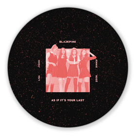 Коврик для мышки круглый с принтом Pink blank в городе Новоалтайск, резина и полиэстер | круглая форма, изображение наносится на всю лицевую часть | black pink | blackpink | pop | блэк пинк | ким дженни | ким джи су | корейцы | лалиса манобан | музыка | поп | попса | розэ