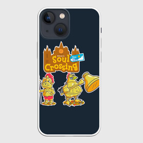 Чехол для iPhone 13 mini с принтом Animal crossing x Dark Souls в городе Новоалтайск,  |  | animal crossing | dark souls | game | games | анимал | дарк соулс | играб игры | изабель | кросинг | кроссинг | мистер ресетти | том нук | энимал