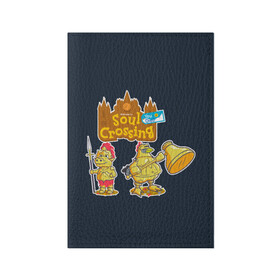 Обложка для паспорта матовая кожа с принтом Animal crossing x Dark Souls в городе Новоалтайск, натуральная матовая кожа | размер 19,3 х 13,7 см; прозрачные пластиковые крепления | animal crossing | dark souls | game | games | анимал | дарк соулс | играб игры | изабель | кросинг | кроссинг | мистер ресетти | том нук | энимал