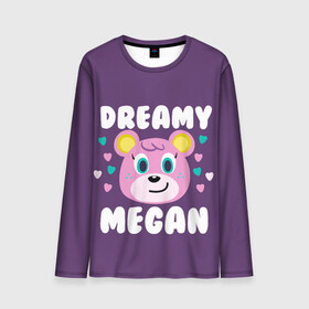 Мужской лонгслив 3D с принтом Dreamy Megan в городе Новоалтайск, 100% полиэстер | длинные рукава, круглый вырез горловины, полуприлегающий силуэт | animal crossing | game | games | анимал | играб игры | изабель | кросинг | кроссинг | мистер ресетти | том нук | энимал