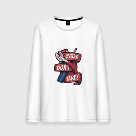 Мужской лонгслив хлопок с принтом Pros Dont Fake! в городе Новоалтайск, 100% хлопок |  | Тематика изображения на принте: cross fire | games | pubg | shooters | контра