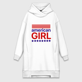 Платье-худи хлопок с принтом American girl в городе Новоалтайск,  |  | american girl | америка | американская девочка | красный | синий | сша