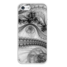 Чехол для iPhone 5/5S матовый с принтом Spilled ink Texture в городе Новоалтайск, Силикон | Область печати: задняя сторона чехла, без боковых панелей | abstraction | black | chaos | gray | ink | madness | pattern | tentacles | texture | vortex | waves | white | абстракция | безумие | белое | вихрь | волны | серый | текстура | узор | хаос | чернила | черное | щупальца