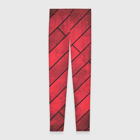 Леггинсы 3D с принтом Red Boards Texture в городе Новоалтайск, 80% полиэстер, 20% эластан | Эластичный пояс, зауженные к низу, низкая посадка | attrition | boards | comic | dark | gloss | iron | light | metal | red | slabs | texture | wood | абстракция | глянец | дерево | доски | железо | картина | комикс | красный | линии | металл | паттерн | плиты | полосы | потертость | светлый