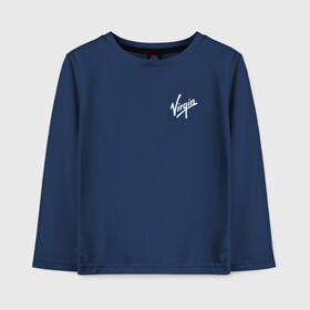 Детский лонгслив хлопок с принтом Virgin logo | Вирджин лого в городе Новоалтайск, 100% хлопок | круглый вырез горловины, полуприлегающий силуэт, длина до линии бедер | galactic | бренсен | бренсон | брэнсeн | брэнсон | вингин | вирджин | вирджн | галактик | ричард