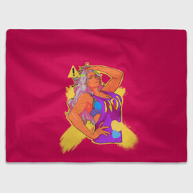 Плед 3D с принтом Nikaido в городе Новоалтайск, 100% полиэстер | закругленные углы, все края обработаны. Ткань не мнется и не растягивается | anime | caiman | dorohedoro | kaiman | magician killer | manga | nikaido | noi | shin | аниме | дорохедоро | кайман | маги | магия | манга | никадо | нои | шин