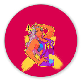 Коврик для мышки круглый с принтом Nikaido в городе Новоалтайск, резина и полиэстер | круглая форма, изображение наносится на всю лицевую часть | anime | caiman | dorohedoro | kaiman | magician killer | manga | nikaido | noi | shin | аниме | дорохедоро | кайман | маги | магия | манга | никадо | нои | шин