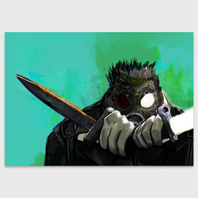 Поздравительная открытка с принтом Dorohedoro Anime в городе Новоалтайск, 100% бумага | плотность бумаги 280 г/м2, матовая, на обратной стороне линовка и место для марки
 | Тематика изображения на принте: anime | caiman | dorohedoro | kaiman | magician killer | manga | nikaido | noi | shin | аниме | дорохедоро | кайман | маги | магия | манга | никадо | нои | шин