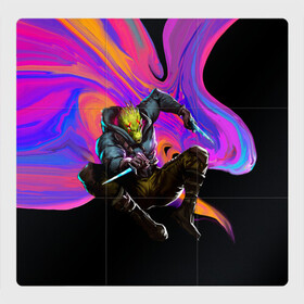 Магнитный плакат 3Х3 с принтом Kaiman Liquid в городе Новоалтайск, Полимерный материал с магнитным слоем | 9 деталей размером 9*9 см | anime | caiman | dorohedoro | kaiman | magician killer | manga | nikaido | noi | shin | аниме | дорохедоро | кайман | маги | магия | манга | никадо | нои | шин