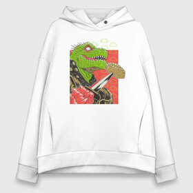 Женское худи Oversize хлопок с принтом Caiman and Jiaozi в городе Новоалтайск, френч-терри — 70% хлопок, 30% полиэстер. Мягкий теплый начес внутри —100% хлопок | боковые карманы, эластичные манжеты и нижняя кромка, капюшон на магнитной кнопке | anime | caiman | dorohedoro | kaiman | magician killer | manga | nikaido | noi | shin | аниме | дорохедоро | кайман | маги | магия | манга | никадо | нои | шин